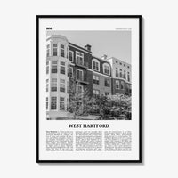 West Hartford Print Black and White, West Hartford Wall Art, West Hartford Poster, West Hartford Photo, West Hartford Map, Connecticut, USA