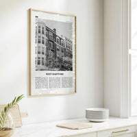 West Hartford Print Black and White, West Hartford Wall Art, West Hartford Poster, West Hartford Photo, West Hartford Map, Connecticut, USA