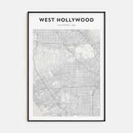 West Hollywood Map Portrait Poster