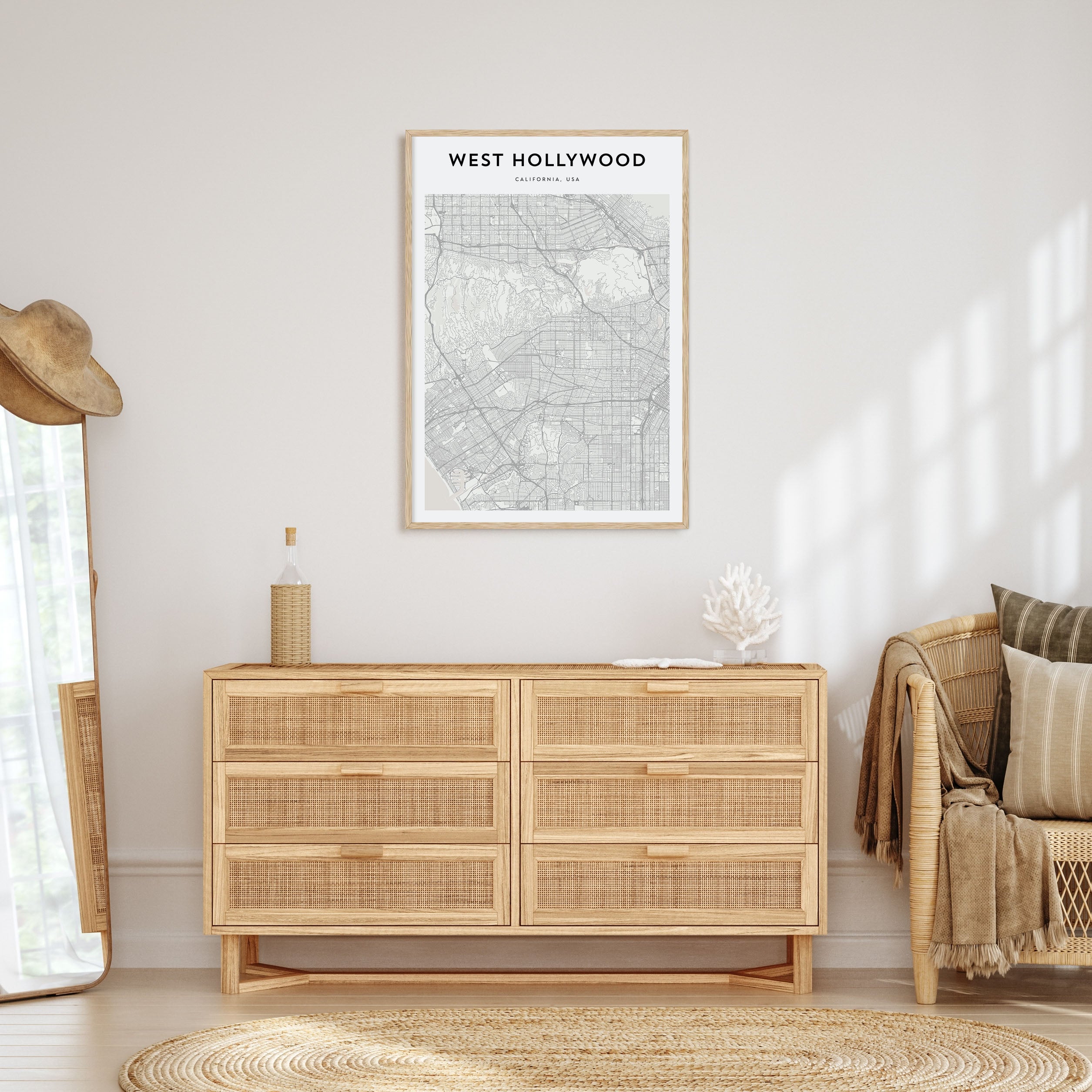 West Hollywood Map Portrait Poster