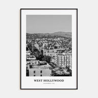 West Hollywood Portrait B&W Poster