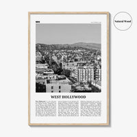 West Hollywood Print Black and White, West Hollywood Art, West Hollywood Poster, Los Angeles, California, USA, United States, North America