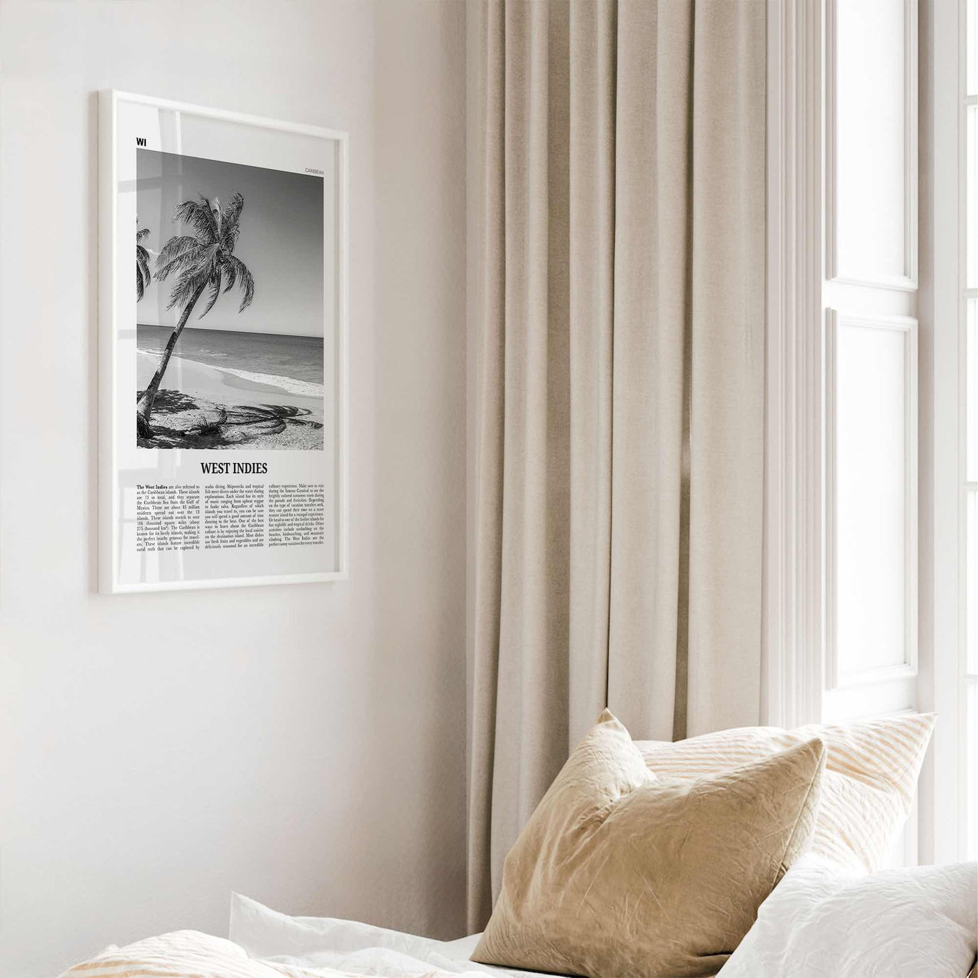 West Indies Print Black and White, West Indies Wall Art, West Indies Poster, West Indies Photo, West Indies Wall Décor, Caribbean