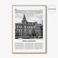 West Lafayette Print Black and White, West Lafayette Wall Art, West Lafayette Poster, West Lafayette Photo, West Lafayette Décor, Indiana