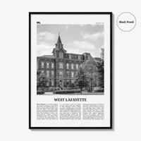 West Lafayette Print Black and White, West Lafayette Wall Art, West Lafayette Poster, West Lafayette Photo, West Lafayette Décor, Indiana