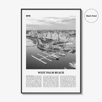 West Palm Beach Print Black and White No 1, West Palm Beach Wall Art, West Palm Beach Poster, West Palm Beach Photo, West Palm, Florida