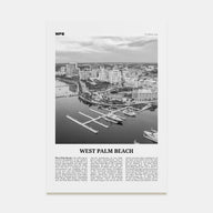 West Palm Beach Travel B&W No 1 Poster