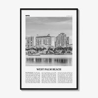 West Palm Beach Print Black and White No 2, West Palm Beach Wall Art, West Palm Beach Poster, West Palm Beach Photo, Florida, USA