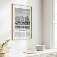 West Palm Beach Print Black and White No 2, West Palm Beach Wall Art, West Palm Beach Poster, West Palm Beach Photo, Florida, USA