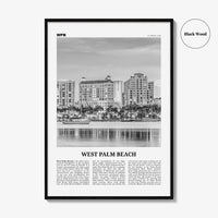West Palm Beach Print Black and White No 2, West Palm Beach Wall Art, West Palm Beach Poster, West Palm Beach Photo, Florida, USA