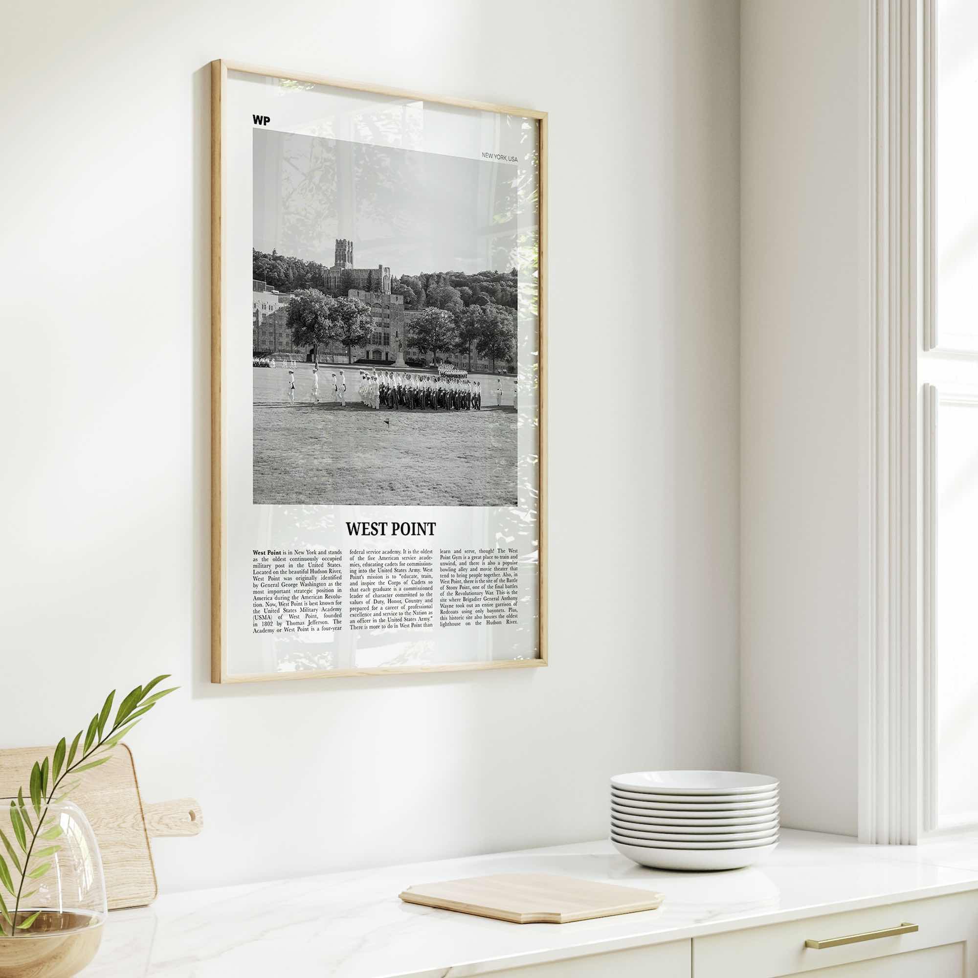 West Point Print Black and White, West Point Wall Art, West Point Poster, West Point Photo, West Point Map, West Point Wall Decor, New York