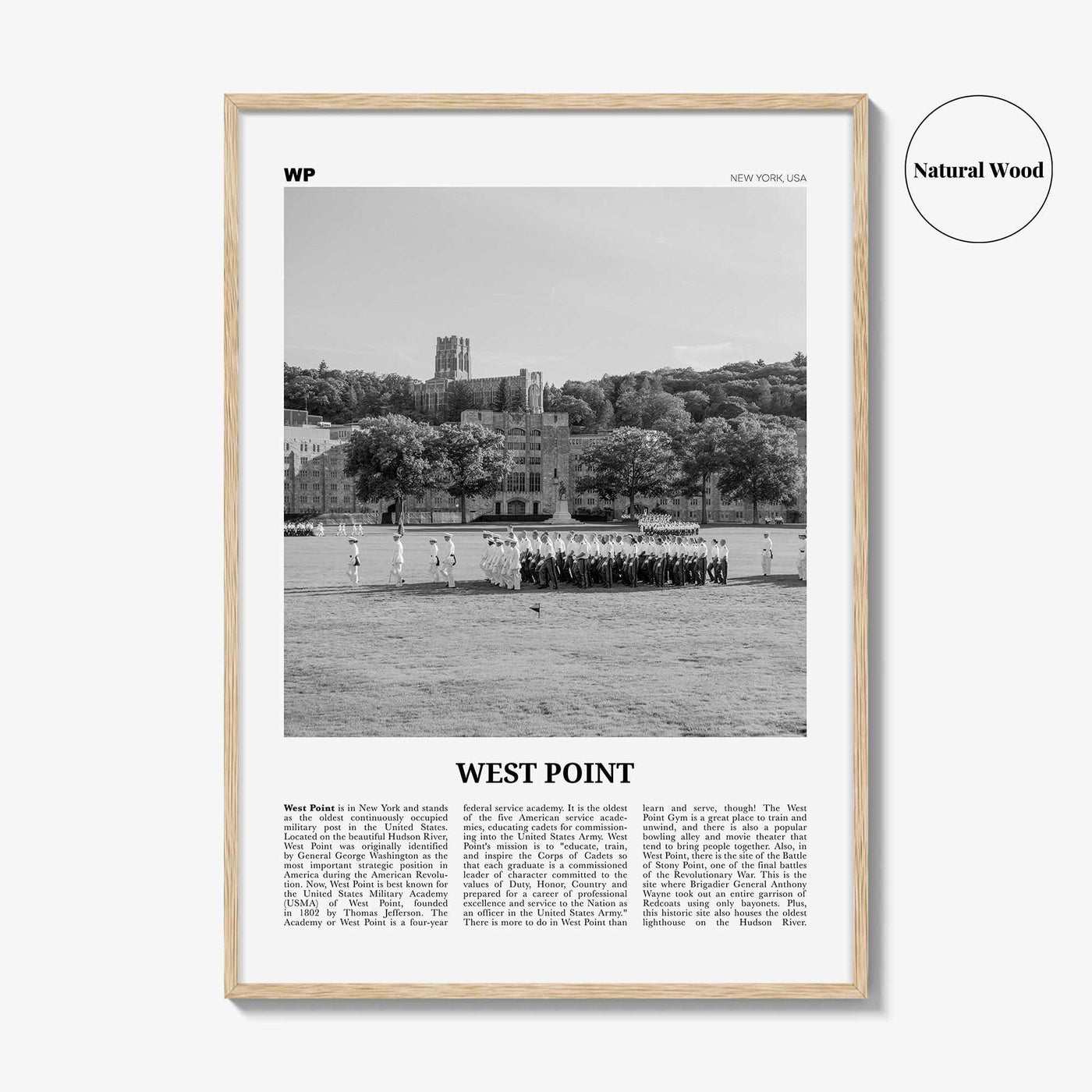 West Point Print Black and White, West Point Wall Art, West Point Poster, West Point Photo, West Point Map, West Point Wall Decor, New York