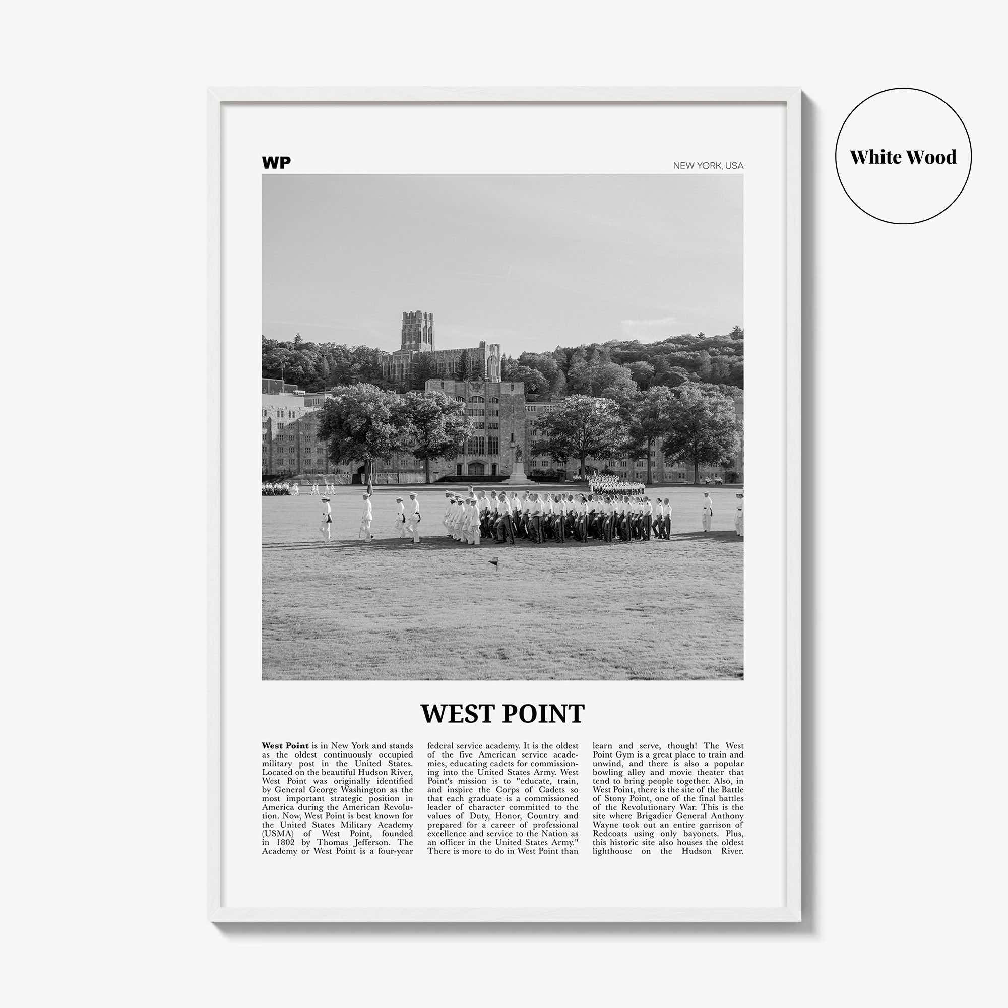 West Point Print Black and White, West Point Wall Art, West Point Poster, West Point Photo, West Point Map, West Point Wall Decor, New York