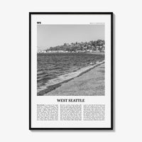 West Seattle Print Black and White, West Seattle Wall Art, West Seattle Poster, West Seattle Photo, West Seattle Décor, Washington, USA