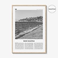 West Seattle Print Black and White, West Seattle Wall Art, West Seattle Poster, West Seattle Photo, West Seattle Décor, Washington, USA