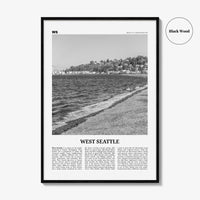 West Seattle Print Black and White, West Seattle Wall Art, West Seattle Poster, West Seattle Photo, West Seattle Décor, Washington, USA