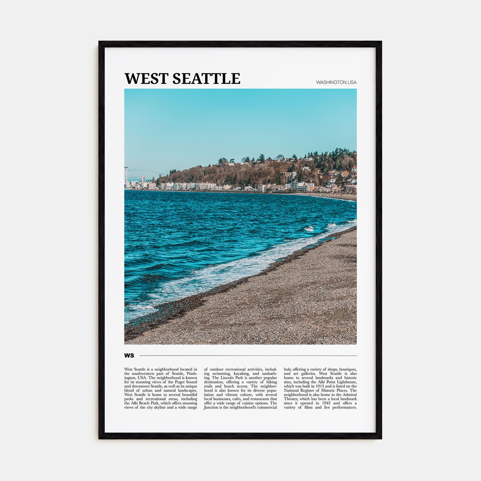 West Seattle Travel Color Poster