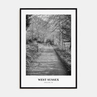 West Sussex Portrait B&W Poster