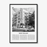 West Village Print Black and White, West Village Wall Art, West Village Poster, West Village Photo, West Village Wall Décor, New York, USA