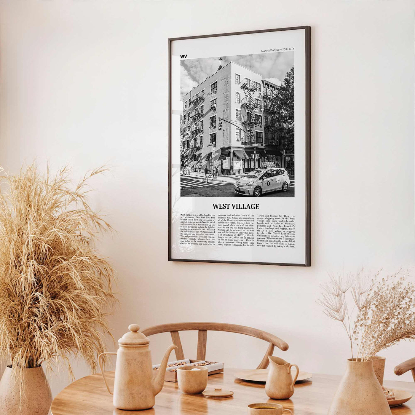 West Village Print Black and White, West Village Wall Art, West Village Poster, West Village Photo, West Village Wall Décor, New York, USA