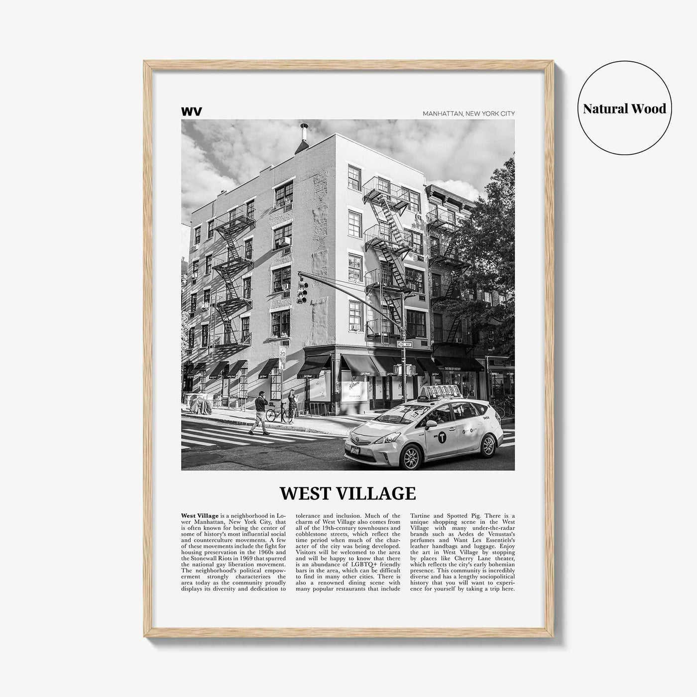 West Village Print Black and White, West Village Wall Art, West Village Poster, West Village Photo, West Village Wall Décor, New York, USA