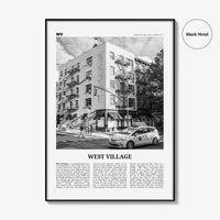 West Village Print Black and White, West Village Wall Art, West Village Poster, West Village Photo, West Village Wall Décor, New York, USA