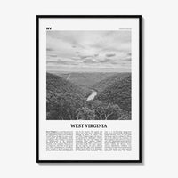 West Virginia Print Black and White No 1, West Virginia Wall Art, West Virginia Poster, West Virginia Photo, USA, United States