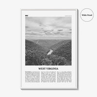 West Virginia Print Black and White No 1, West Virginia Wall Art, West Virginia Poster, West Virginia Photo, USA, United States