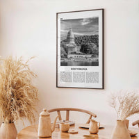 West Virginia Print Black and White No 2, West Virginia Art, West Virginia Poster, West Virginia Photo, West Virginia Map