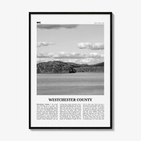Westchester County Print Black and White, Westchester Wall Art, Westchester Poster, Westchester Photo, Westchester Map, New York USA