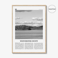 Westchester County Print Black and White, Westchester Wall Art, Westchester Poster, Westchester Photo, Westchester Map, New York USA