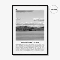 Westchester County Print Black and White, Westchester Wall Art, Westchester Poster, Westchester Photo, Westchester Map, New York USA