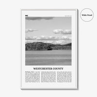 Westchester County Print Black and White, Westchester Wall Art, Westchester Poster, Westchester Photo, Westchester Map, New York USA