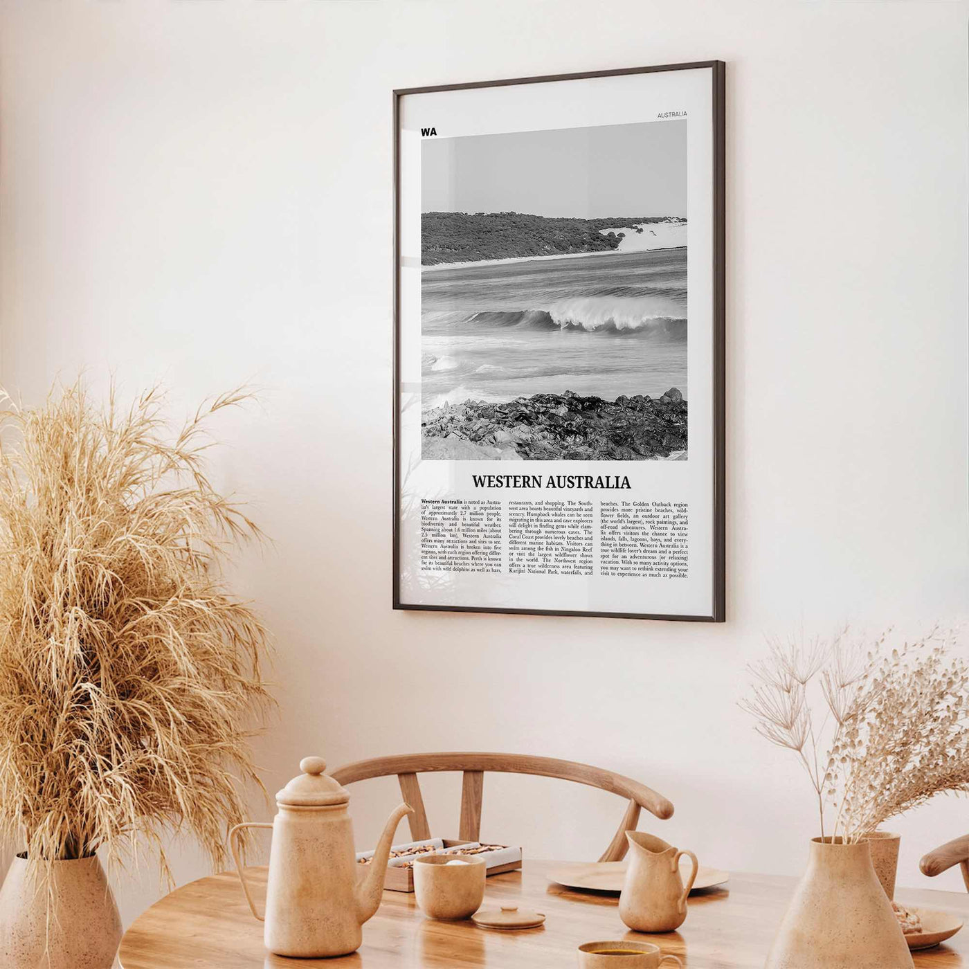 Western Australia Print Black and White, Western Australia Wall Art, Western Australia Poster, Western Australia Photo