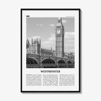 Westminster Print Black and White, Westminster Wall Art, Westminster Poster, Westminster Photo, Westminster Décor, London, England