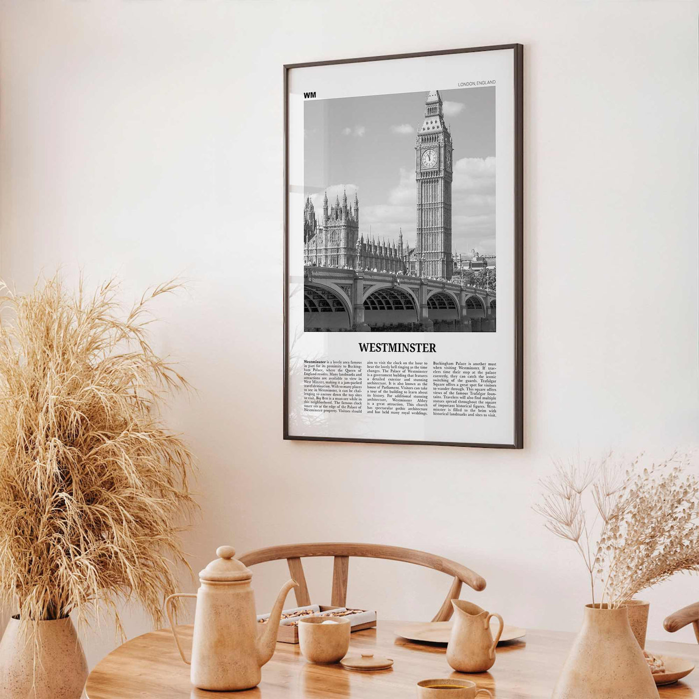 Westminster Print Black and White, Westminster Wall Art, Westminster Poster, Westminster Photo, Westminster Décor, London, England