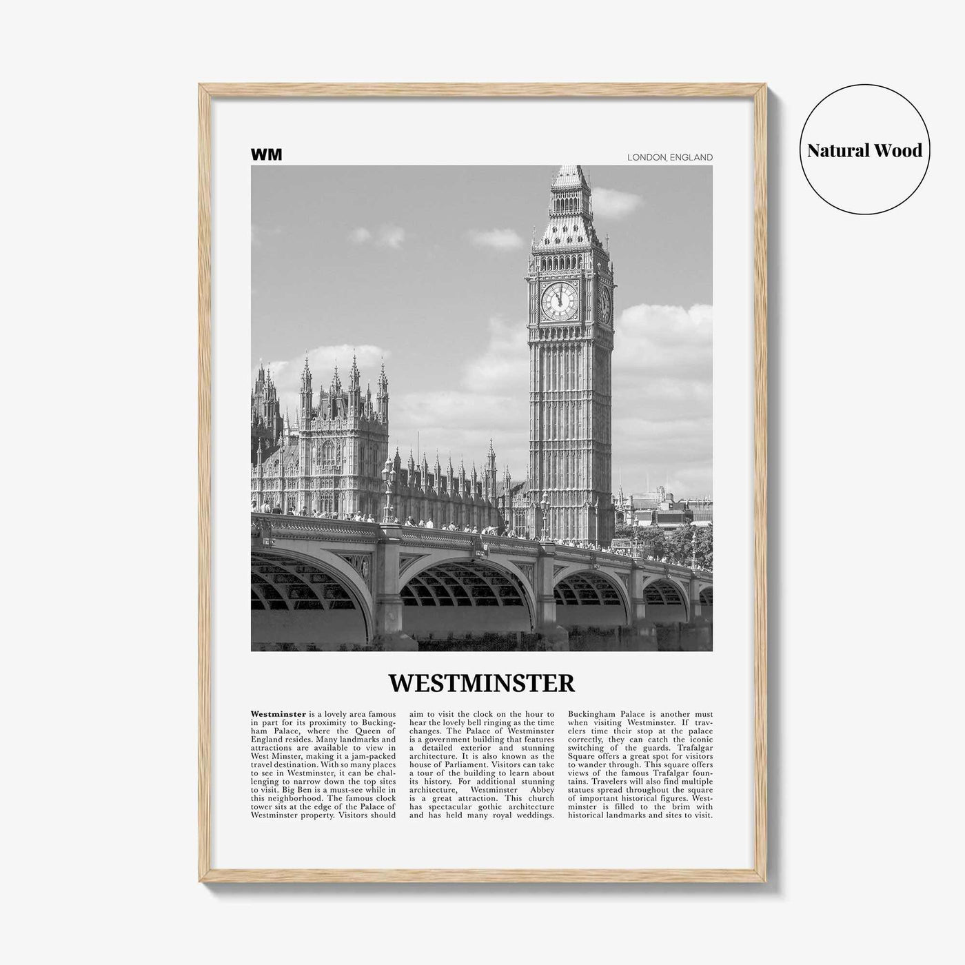 Westminster Print Black and White, Westminster Wall Art, Westminster Poster, Westminster Photo, Westminster Décor, London, England