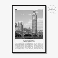Westminster Print Black and White, Westminster Wall Art, Westminster Poster, Westminster Photo, Westminster Décor, London, England