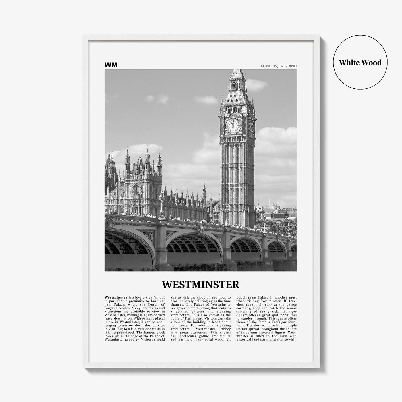 Westminster Print Black and White, Westminster Wall Art, Westminster Poster, Westminster Photo, Westminster Décor, London, England