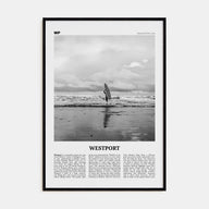 Westport, Washington Travel B&W Poster