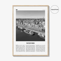 Wexford Print Black and White, Wexford Wall Art, Wexford Poster, Wexford Photo, Wexford Wall Décor, Wexford Map, Ireland