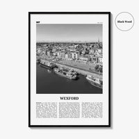 Wexford Print Black and White, Wexford Wall Art, Wexford Poster, Wexford Photo, Wexford Wall Décor, Wexford Map, Ireland