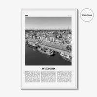 Wexford Print Black and White, Wexford Wall Art, Wexford Poster, Wexford Photo, Wexford Wall Décor, Wexford Map, Ireland