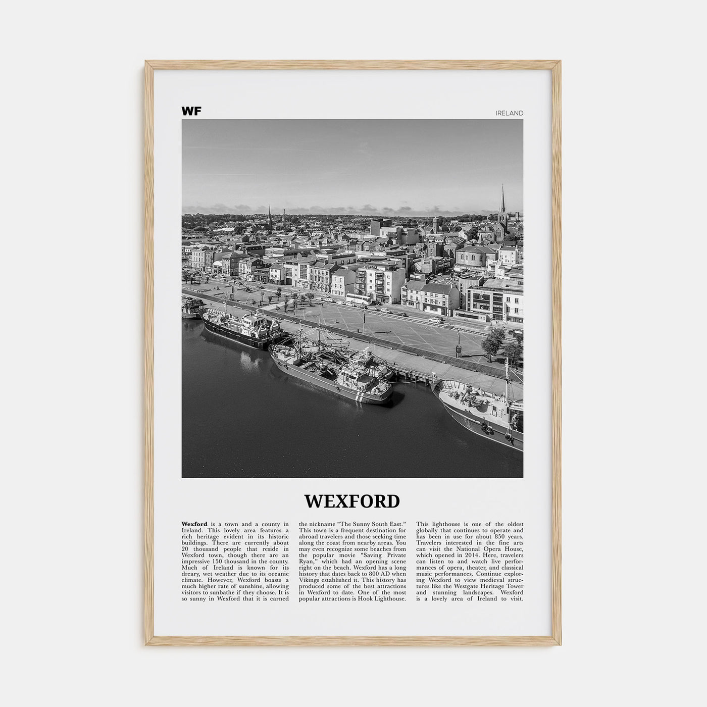 Wexford Travel B&W Poster