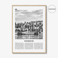 Weymouth Print Black and White, Weymouth Wall Art, Weymouth Poster, Weymouth Photo, Weymouth Wall Décor, England, UK, United Kingdom