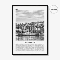 Weymouth Print Black and White, Weymouth Wall Art, Weymouth Poster, Weymouth Photo, Weymouth Wall Décor, England, UK, United Kingdom