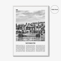 Weymouth Print Black and White, Weymouth Wall Art, Weymouth Poster, Weymouth Photo, Weymouth Wall Décor, England, UK, United Kingdom
