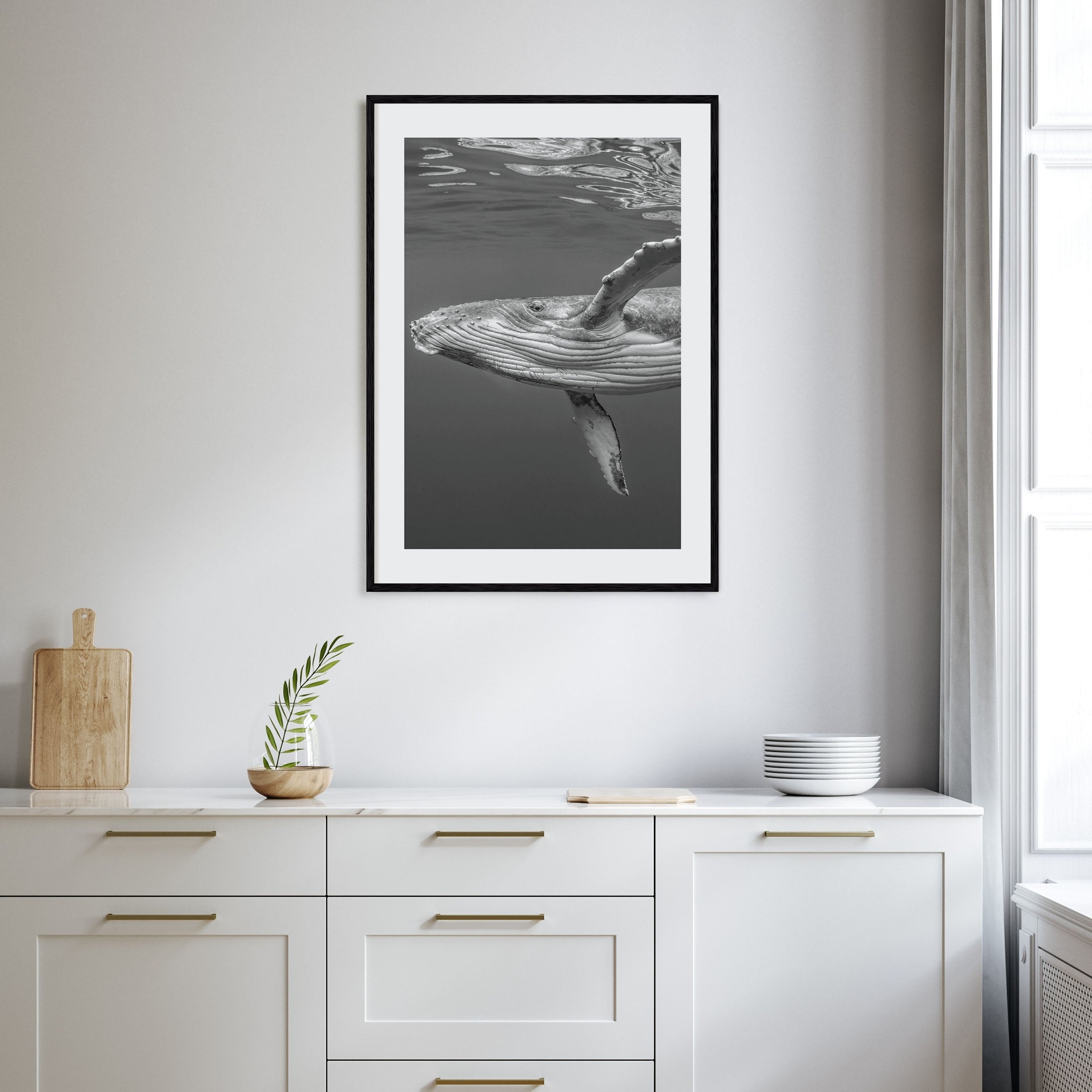 Whale Photo B&W No 1 Poster