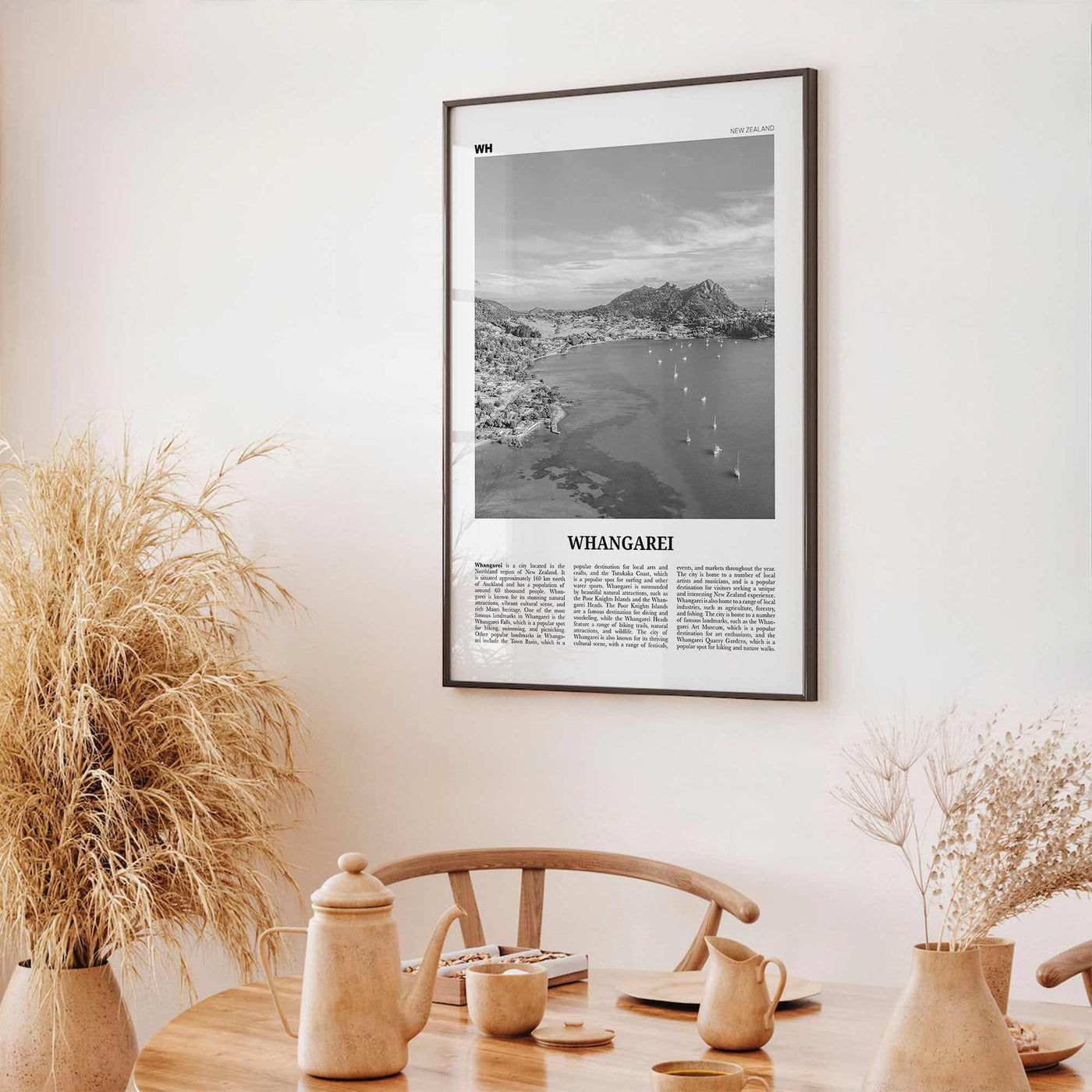 Whangarei Print Black and White, Whangarei Wall Art, Whangarei Poster, Whangarei Photo, Whangarei Wall Décor, Whangarei Map, New Zealand