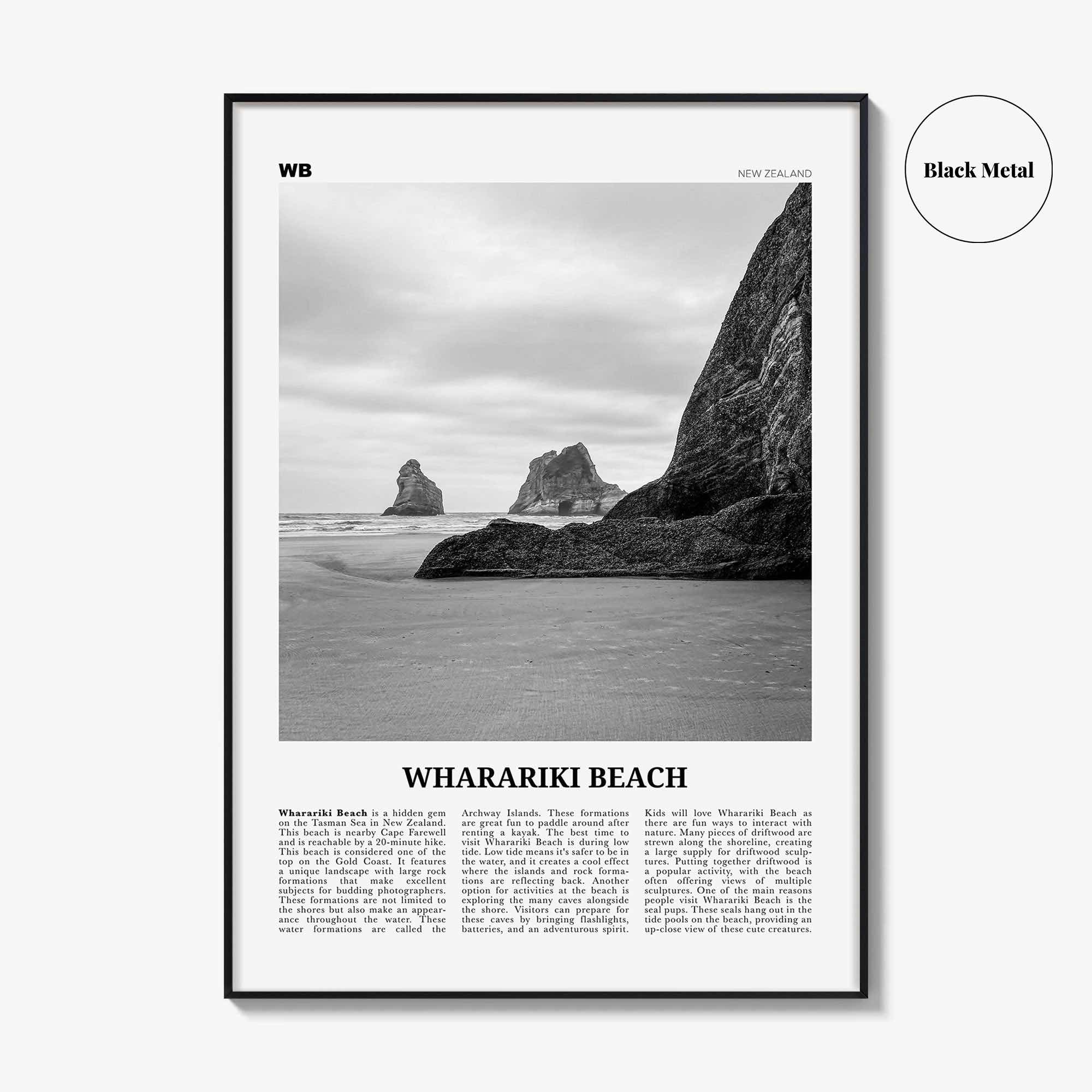 Wharariki Beach Print Black and White, Wharariki Beach Wall Art, Wharariki Beach Poster, Wharariki Beach Photo, Wharariki Décor, New Zealand